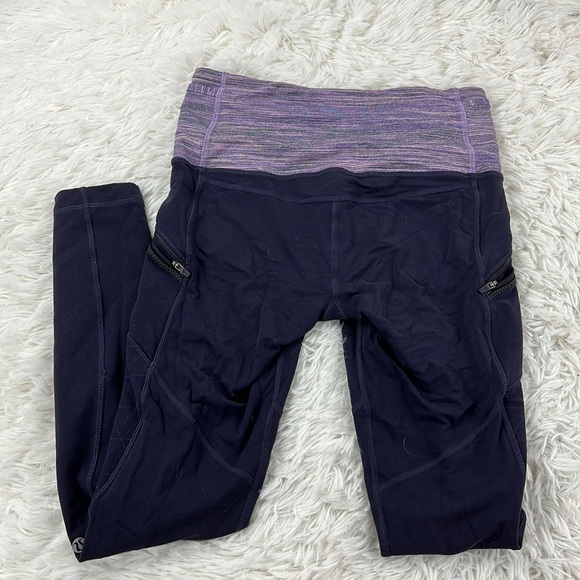 Lululemon Toasty Tech Tight II Black Grape / Space Dye Camo Tender Violet Black - Picture 6 of 6